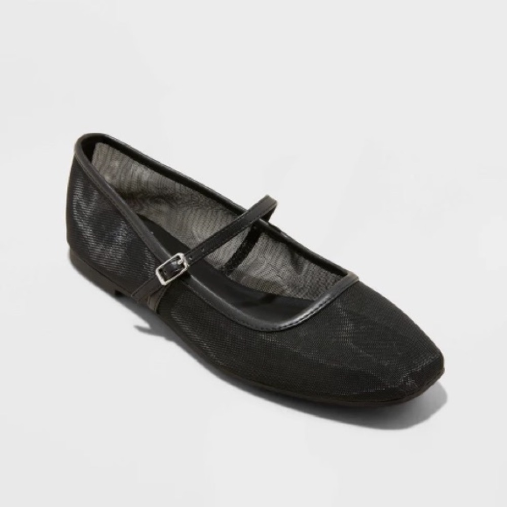 Wild Fable Elsa Mary Jane Plain Mesh Ballet Flats